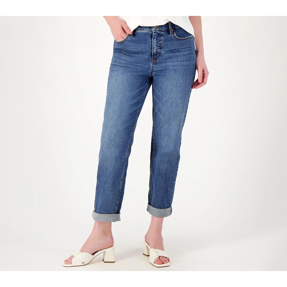 Candace Cameron Bure Petite Pacific Denim Boyfriend Jean Blue 30WP